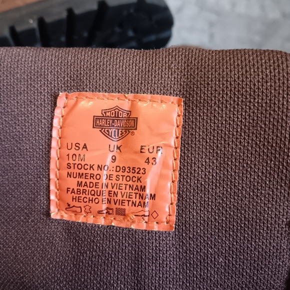 Harley Davidson Mens 10 M Rustic Brown Leather Riding Boots Rugged Motorcycle - Picture 12 of 13